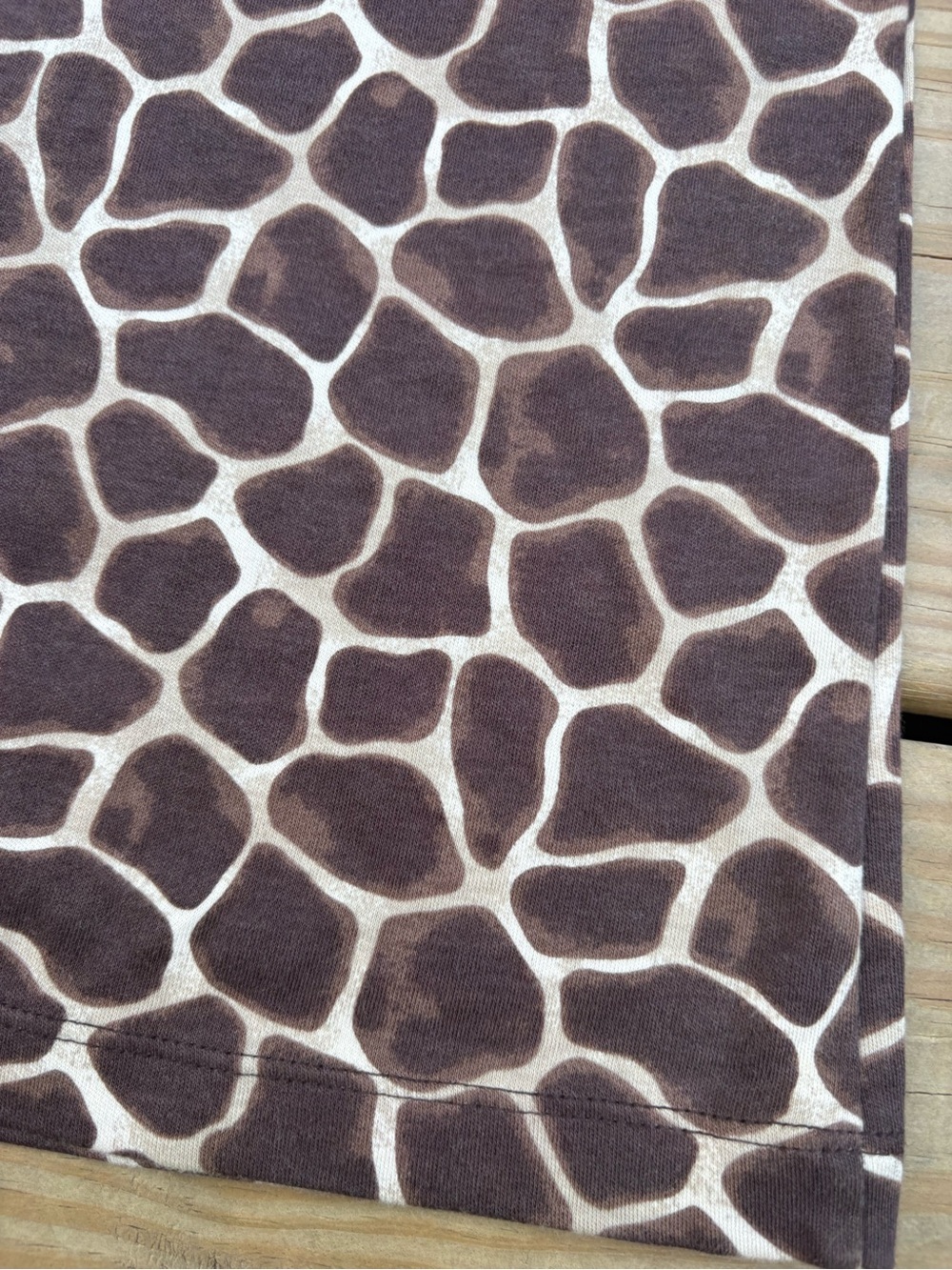 Croft & Barrow Women’s 1X Brown Giraffe Print Short Sleeve T-Shirt Top - Picture 7 of 7